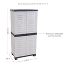 Sunnydaze 48.75" H Lockable Storage Cabinet with 3 Adjustable Shelves