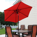 Sunnydaze Aluminum Outdoor Patio Umbrella with Tilt and Crank
