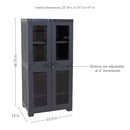 Sunnydaze Plastic Lockable Storage Cabinet with 3 Adjustable Shelves