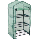 Sunnydaze Portable 3-Tier Mini Greenhouse for Outdoors - Green