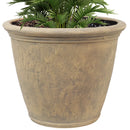 Sunnydaze Anjelica Polyresin Large Round Outdoor Planter