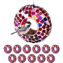 Sunnydaze Mosaic Fly-Through Hanging Bird Feeder - Set of 12