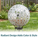 Sunnydaze Mosaic Glass Gazing Globe Ball - 10"