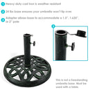 Sunnydaze 17-Inch Round Patio Umbrella Base for Market Umbrella