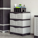 Sunnydaze 3-Tier Plastic Storage Drawers