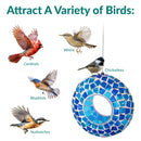 Sunnydaze Mosaic Fly-Through Hanging Bird Feeder - Set of 12