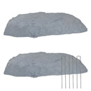 Sunnydaze Polyresin Landscape Rock Cover with Stakes