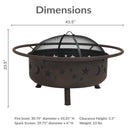 Sunnydaze Cosmic 42" Large Outdoor Fire Pit