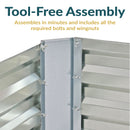 Sunnydaze Galvanized Steel Raised Garden Bed