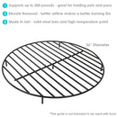 Sunnydaze Round Fire Pit Grate - Elevated Steel Wood Grate
