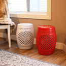 Sunnydaze Ceramic Garden Stool Side Table