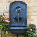 Sunnydaze Seaside 27" H Polystone Outdoor Wall Fountain