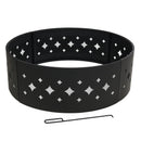 Sunnydaze 36" Diamond Heavy-Duty Metal Campfire Ring - Black