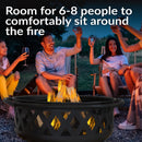 Sunnydaze Crossweave Outdoor Fire Pit with Cover and Screen