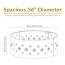 Sunnydaze 36" Diamond Heavy-Duty Metal Campfire Ring - Black