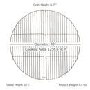 Sunnydaze Stainless Steel Round Folding Camping Grill Grate