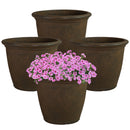 Sunnydaze Anjelica Polyresin Large Round Outdoor Planter