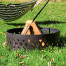 Sunnydaze 36" Crossweave Heavy-Duty Metal Campfire Ring - Bronze