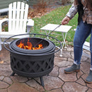Sunnydaze Crossweave Outdoor Smokeless Fire Pit - 30"