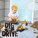 Sunnydaze Dig and Drive Light-Up Remote Control Excavator