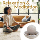 Sunnydaze Indoor Ceramic Tabletop Water Fountain with Orb - 7"