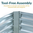 Sunnydaze Galvanized Steel Raised Garden Bed