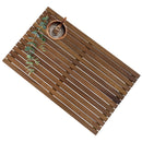 Sunnydaze Solid Teak Shower Mat - Spa-Inspired Slatted Bath Mat