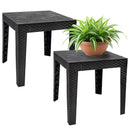Sunnydaze Outdoor Square Plastic Adirondack Patio Side Table