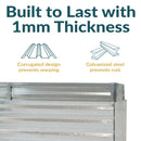 Sunnydaze Galvanized Steel Raised Garden Bed