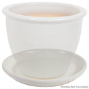 Sunnydaze Set of 2 Glazed Ceramic Planter Saucers