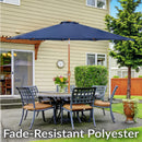Sunnydaze 8.5 ft Outdoor Patio Umbrella - Faux Woodgrain Finish