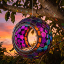 Sunnydaze Mosaic Fly-Through Hanging Bird Feeder - Set of 8