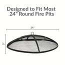 Sunnydaze Round Outdoor Fire Pit Spark Screen