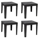 Sunnydaze Outdoor Square Plastic Adirondack Patio Side Table