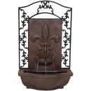 Sunnydaze French Lily Solar Outdoor Wall Fountain, Includes Solar Pump and Panel