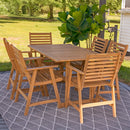 Sunnydaze 57" Hatteras Acacia Wood Outdoor Dining Table with Umbrella Hole
