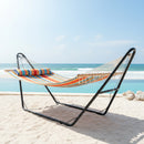 Sunnydaze 2-Person Quilted Fabric Double Hammock with Pillow
