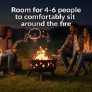 Sunnydaze Cosmic 30" Outdoor Fire Pit with Grill Grate & Spark Screen