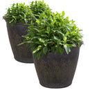 Sunnydaze Anjelica Polyresin Large Round Outdoor Planter