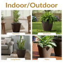 Sunnydaze Anjelica Polyresin Large Round Outdoor Planter