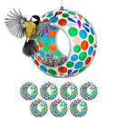 Sunnydaze Mosaic Fly-Through Hanging Bird Feeder - Set of 8