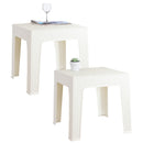 Sunnydaze Outdoor Square Plastic Adirondack Patio Side Table