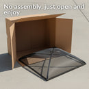 Sunnydaze Mesh Spark Screen for Fire Pit – Black - Square