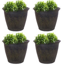 Sunnydaze Anjelica Polyresin Large Round Outdoor Planter