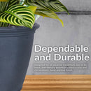 Sunnydaze Anjelica Polyresin Large Round Outdoor Planter