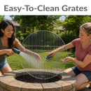Sunnydaze Stainless Steel Round Folding Camping Grill Grate