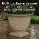 Sunnydaze Darcy Polyresin Outdoor Pedestal Planter Urn - 16"