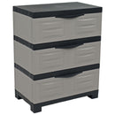 Sunnydaze 3-Tier Plastic Storage Drawers