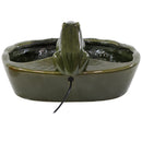 Sunnydaze Modern Cascading Bowls Solar Powered Fountain with Battery Backup - 28-Inch