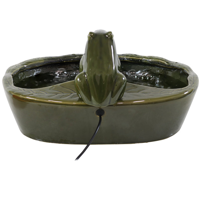 Sunnydaze Modern Cascading Bowls Solar Powered Fountain with Battery Backup - 28-Inch